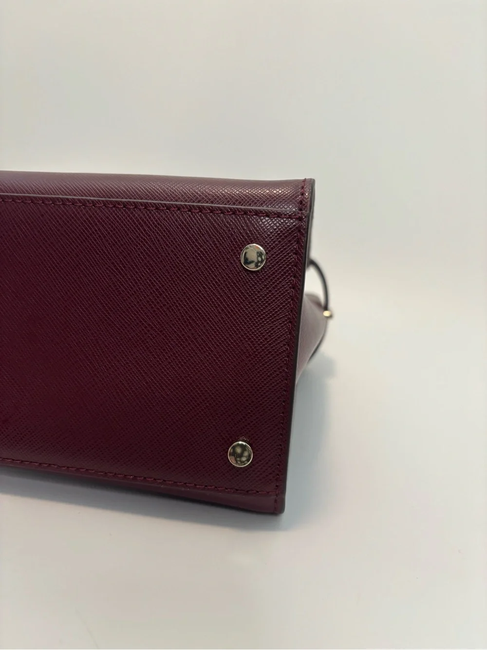 KATE SPADE ($359) Staci Small Satchel Bag in Cherrywood Saffiano Leather